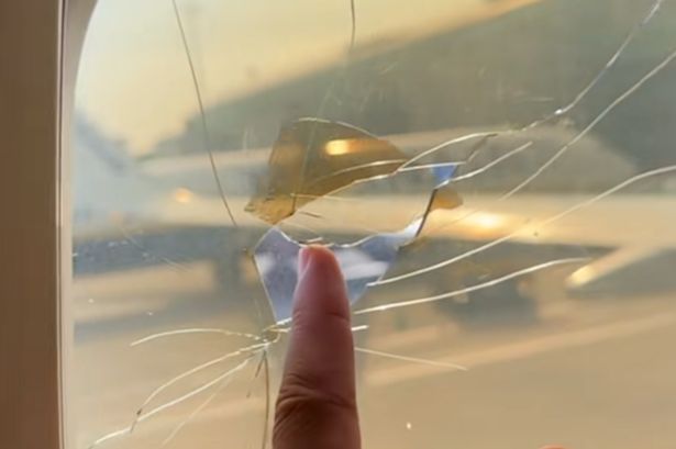 ‘Cracked’ window on Manchester Airport Ryanair flight leaves ‘everyone scared’