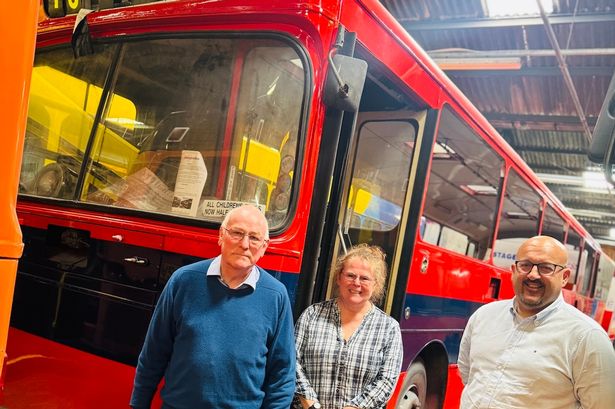 Students on restoration of a 1975 Leyland Leopard vintage bus