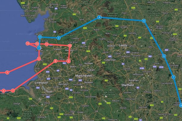 Last chance to see the Red Arrows as they make their homeward journey over Lancashire today