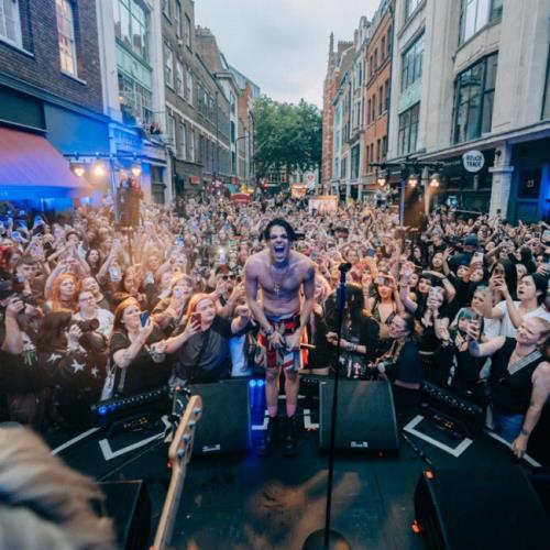 Yungblud plays surprise gig on London’s famous Denmark Street as he opens store and fan club