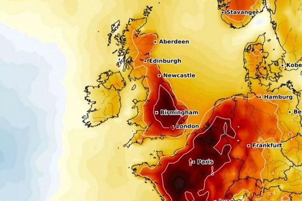 Exact date temperatures back over 30C as weather maps turn volcanic red