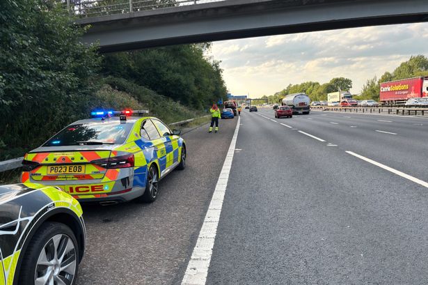 M6 drivers warned they face prosecution for ignoring red X sign during crash