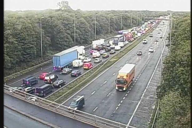 LIVE M6 traffic updates with 45-minute delays and lane closed due to broken down lorry