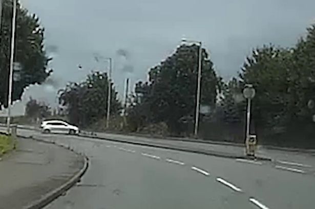 Footage shows moment car crashes seconds after emergency alert sent to phones