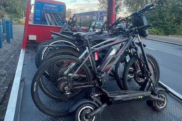 16 illegal e-bikes and e-scooters crushed by police in targeted crackdown