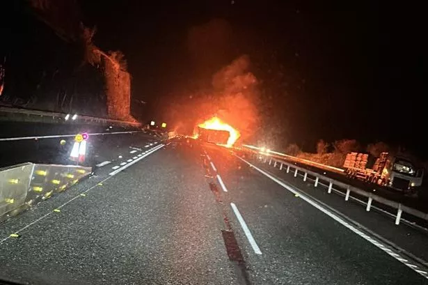 Live updates as M6 is closed due to overturned lorry catching fire
