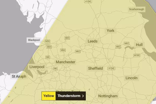 Met Office issues 15-hour thunderstorm warning with ‘flash flood’ risk for Lancashire