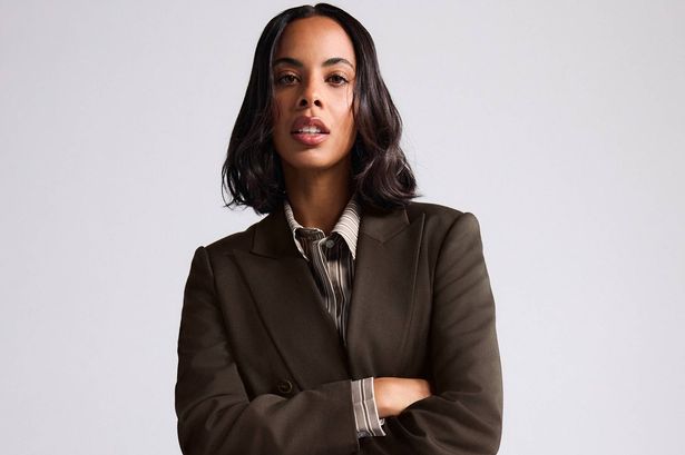Rochelle Humes launches bargain trouser suit that mirrors Victoria Beckham’s £1.7k version