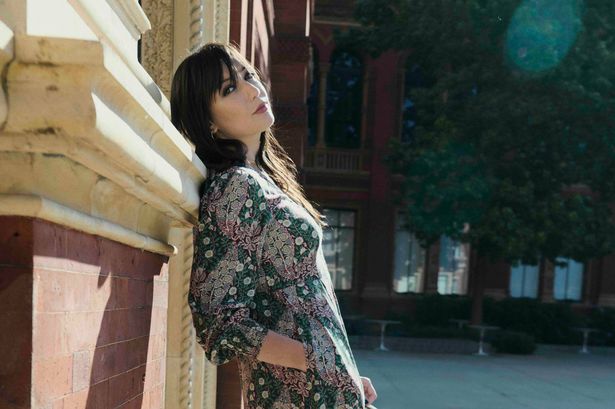 Daisy Lowe wears easy to style FatFace midi dress with pockets in new V&A collection