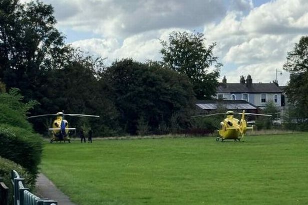 LIVE Ormskirk town centre crash updates as two air ambulances land in park and road closed
