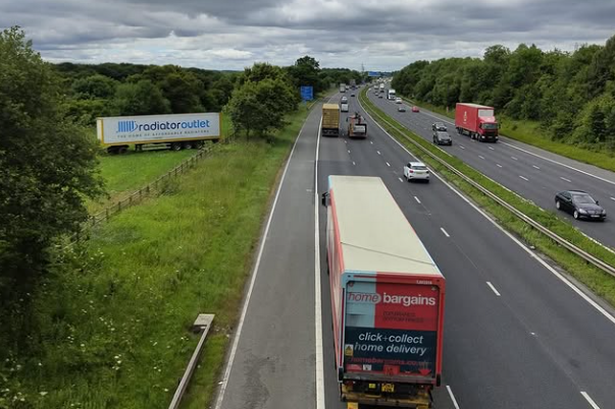 Are advertising trailers parked along the M6 legal?