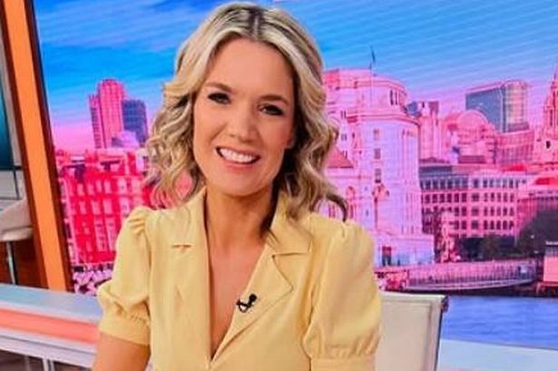 Charlotte Hawkins body-sculpting blue midi dress from GMB is now £50 off