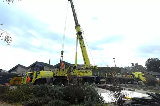 Cranes move in as temporary Rawtenstall Market is set up in town square