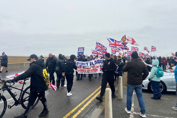 Hundreds of protestors gather for ‘Southport freedom march’ linked to Tommy Robinson