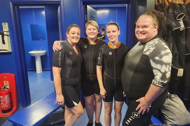 Care home staff conquer fears with daring underwater charity challenge