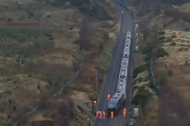 Major railway line remains closed after Avanti train derails in Cumbria