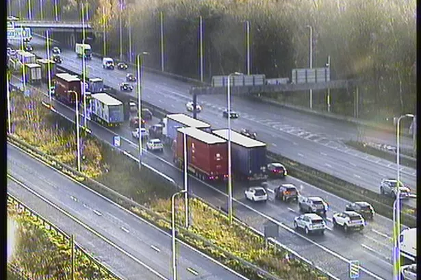 Live M6 traffic as crash between lorry and car causes ‘severe delays’ – updates
