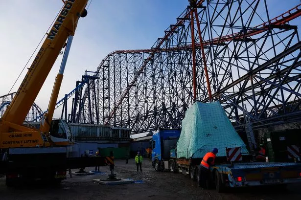Blackpool Pleasure Beach’s new mega ride arrives as skyline set to change forever