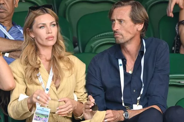 Peter Crouch asks ‘what have you done’ as he spots surprise under Abbey Clancy’s jumper