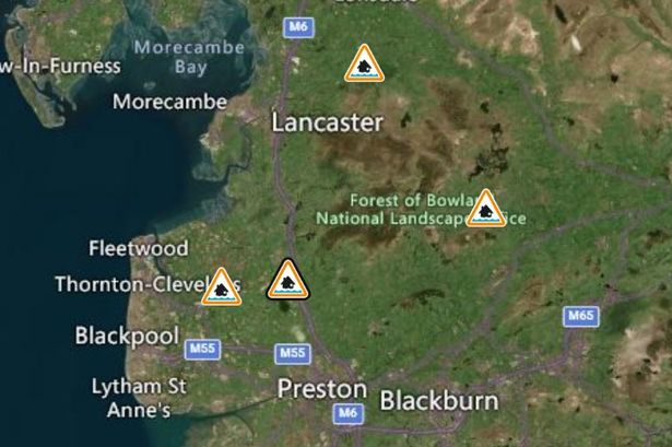 Flood alerts in force across Lancashire as Met Office forecasts further rain