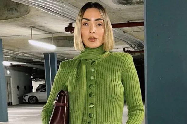 Frankie Bridge fans are loving her matcha green ‘scardigan’ and we’ve found where to shop it