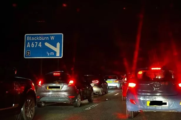 Live M65 traffic updates as crash causes severe delays in Lancashire