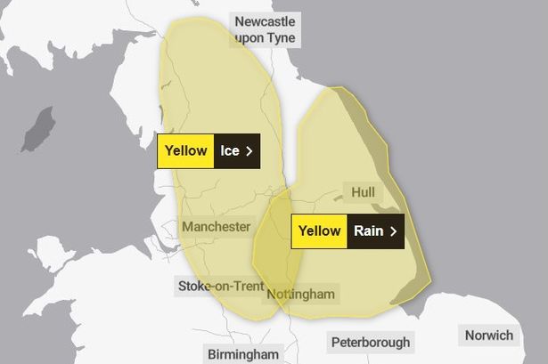 Met Office issues two new weather warnings for ice and rain in Lancashire