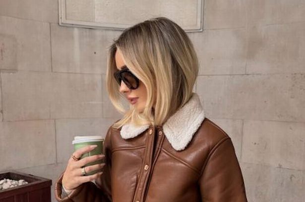 Danielle Fogarty’s fans rush to buy her chic waist-cinching aviator coat with £60 off