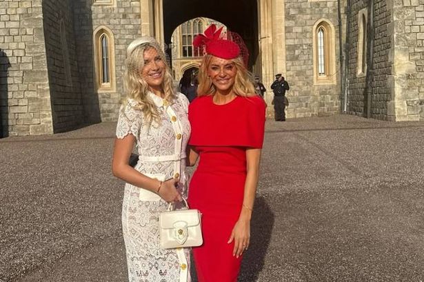 Tess Daly’s daughter channels Kate Middleton’s style in her lace midi dress for MBE ceremony