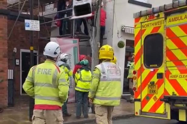 Dramatic rescue after man ‘falls from scaffolding’ in Chorley town centre