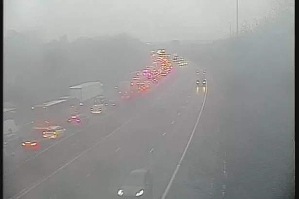 M6 traffic LIVE as vehicle fire shuts motorway causing ’50-minute delays’