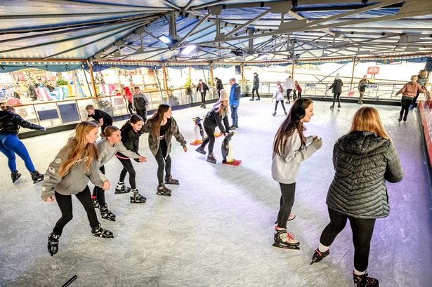The Winter Wonderland in Lancashire with an ice rink, tipi bar and fun house opening this weekend