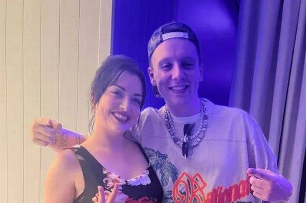 I’m A Celeb’s Shona McGarty and Aitch reunite at wrap party after shutting down romance claims