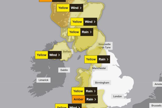 Yellow weather warnings in place across Lancashire and Cumbria as Storm Bram sets in