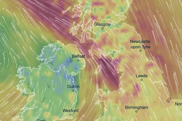 Weather maps turn red as 75mph gales and heavy rain to batter Lancashire