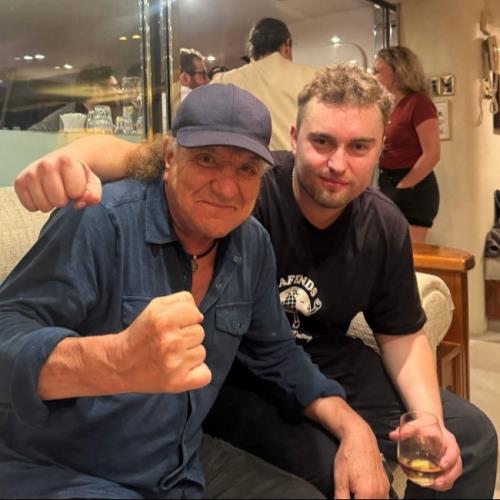 Sam Fender shares that fellow Geordie Brian Johnson helped him through homesickness