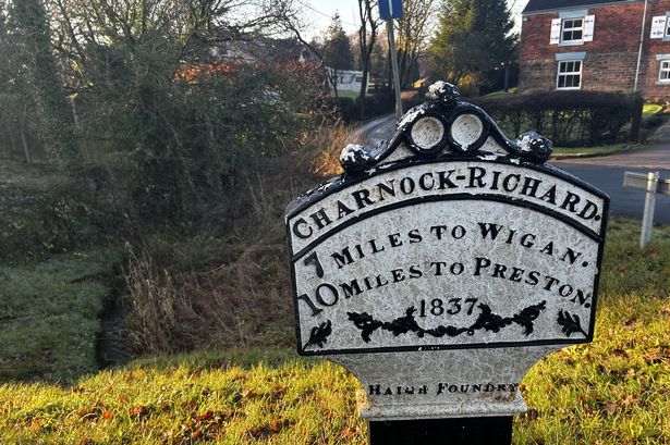 The stolen milepost returned to Lancashire thanks to an eagle-eyed auction customer
