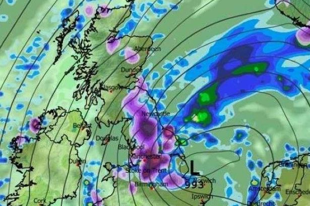 UK snow maps show exact date 18-hour blizzard hits Lancashire