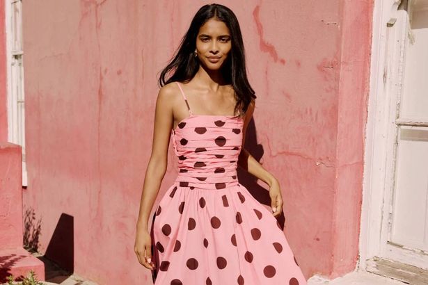 Nobody’s Child’s sell-out polka dot dress with pockets now comes in a new colour for spring