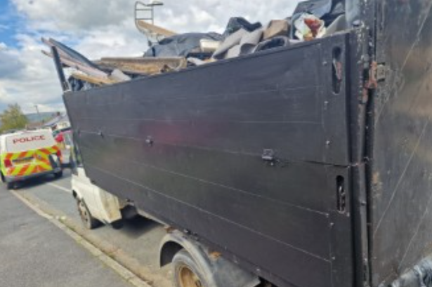 Illegal waste firms targeted in Burnley as van seized by police and offensive weapon found