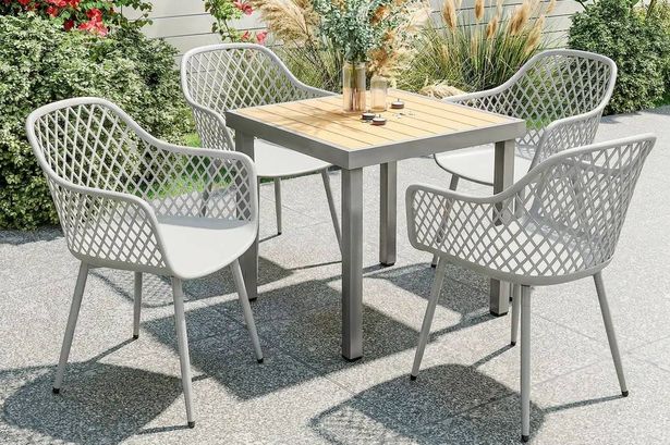 Stylish outdoor dining chair set is now £86 down from £226 and perfect for small gardens