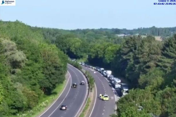 Eight-day-old baby rushed to hospital after car flips over on motorway