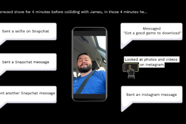 The selfies and Snapchat messages sent by driver moments before he killed cyclist
