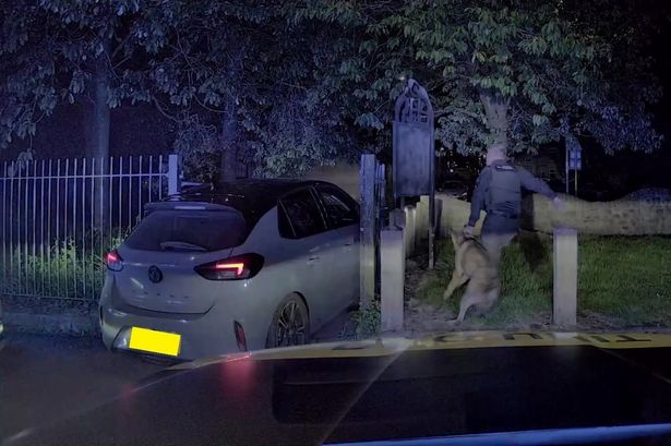 Police dog unit swoop near Accrington sports centre after stinger ends 2.30am chase
