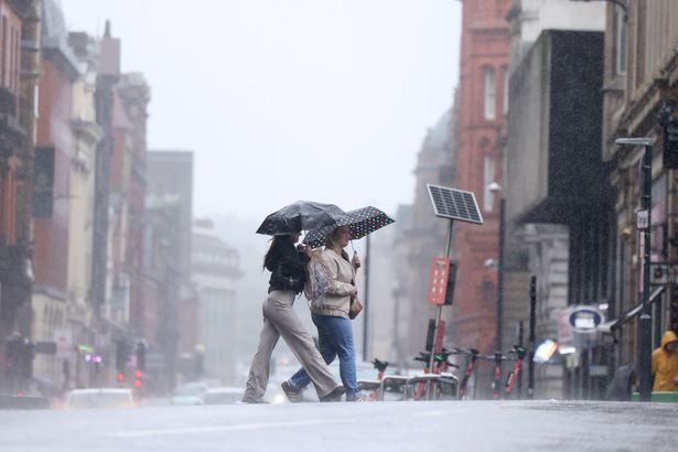 Met Office map shows 19 areas facing heavy rain this Saturday in ‘north-south split’