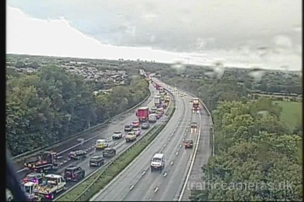 M61 traffic LIVE as crash causes ‘severe’ 50-minute delays and four miles of congestion – updates