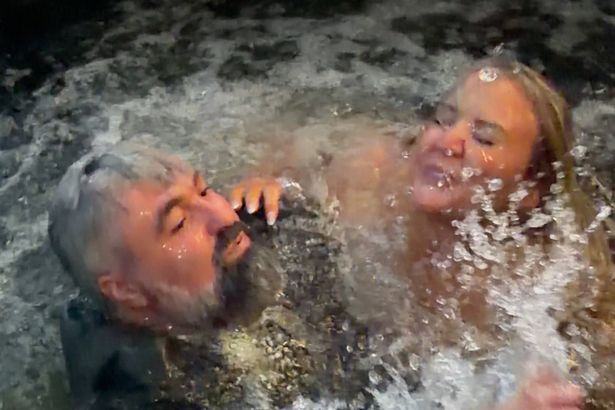 Moment bride and groom end up in river after accident taking wedding photos